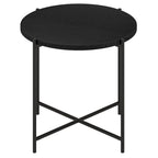 Table d'appoint ronde large Loretta 23.63 avec plateau en MDF