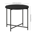 Table d'appoint ronde large Loretta 23.63 avec plateau en MDF