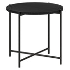 Table d'appoint ronde large Loretta 23.63 avec plateau en MDF