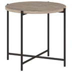 Table d'appoint ronde large Loretta 23.63 avec plateau en MDF