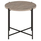 Table d'appoint ronde large Loretta 23.63 avec plateau en MDF