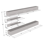 Fly I2 30TV Meuble TV mural flottant moderne