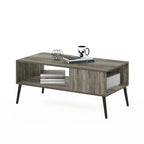 Table basse Furinno Claude style Mid-Century avec pieds en bois