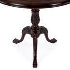 Table piédestal ronde traditionnelle Butler en finition cerisier plantation - marron foncé