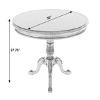 Table piédestal ronde traditionnelle Butler en finition cerisier plantation - marron foncé