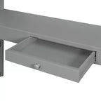 Lit mezzanine en bois double/grand format avec échelle, étagères, tiroir et bureau, 4L - ModernLuxe