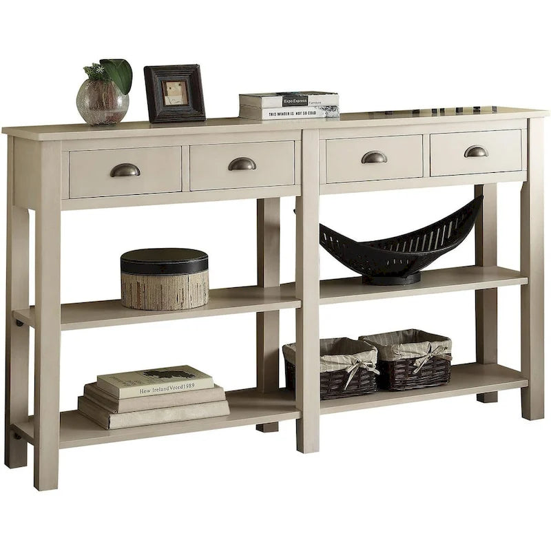 72 Console Table with 4 Drawers