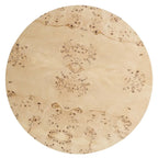 Table basse ronde en loupe de bois style milieu de siècle Penrod