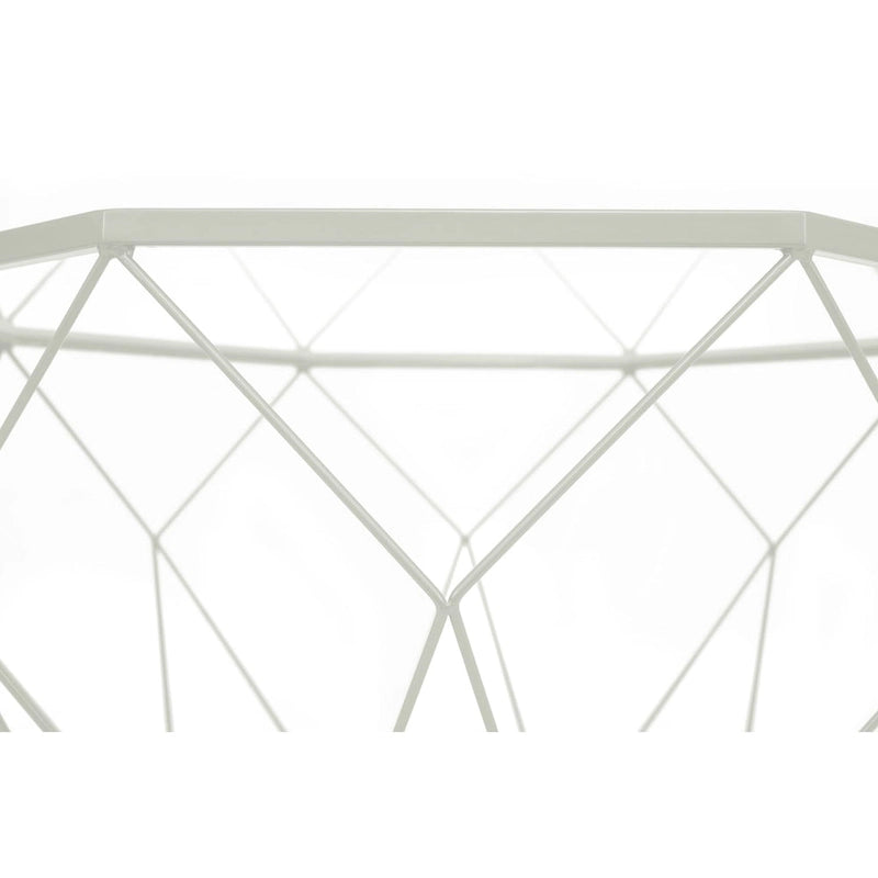 Malibu 29 Modern Octagon Center Coffee Table with Tempered Glass Table top & Sturdy Metal Geometric Base for Living Room Office