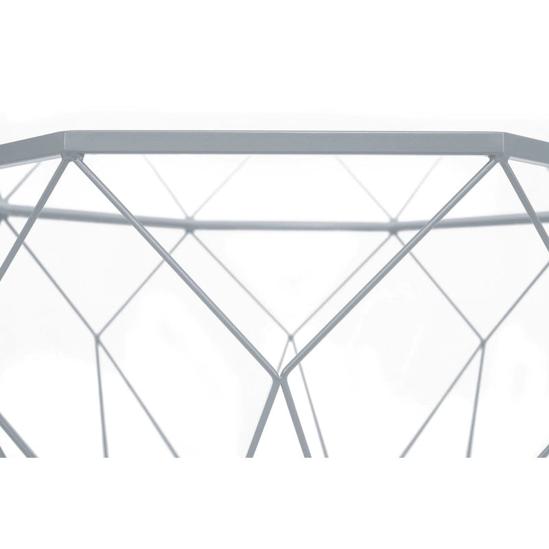 Malibu 29 Modern Octagon Center Coffee Table with Tempered Glass Table top & Sturdy Metal Geometric Base for Living Room Office