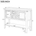 Console/Buffet rétro Nestfair avec tiroirs et étagère inférieure