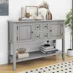 Console/Buffet rétro Nestfair avec tiroirs et étagère inférieure