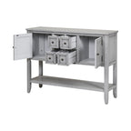 Console/Buffet rétro Nestfair avec tiroirs et étagère inférieure
