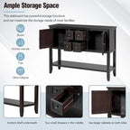 Console/Buffet rétro Nestfair avec tiroirs et étagère inférieure