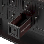 Console/Buffet rétro Nestfair avec tiroirs et étagère inférieure