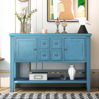 Console/Buffet rétro Nestfair avec tiroirs et étagère inférieure