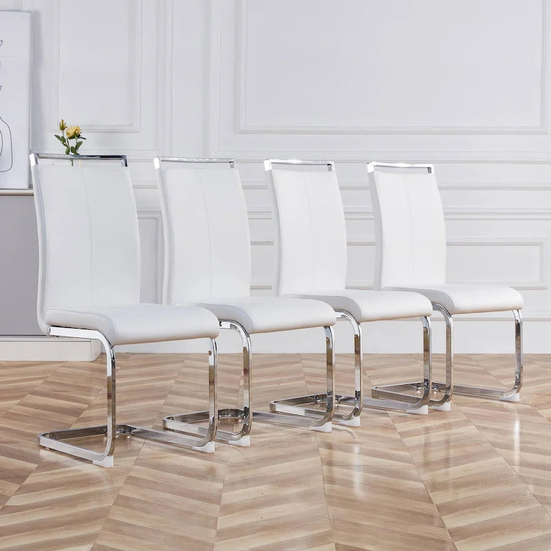 Modern Dining Chairs PU Faux Leather set of 4