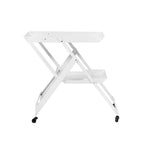 Zonnie Contemporary Steel 2-Shelf Folding Server Cart with Wheeled Base by Furniture of America