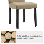 Yaheetech 4pcs Upholstered Fabric Dining Chairs with Solid Wood Legs For Dining Room - N/A