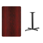 30 x 48 Rectangular Laminate Table Top w/ 23.5 x 29.5 Table Height Base - 30W x 48D x 31.125H