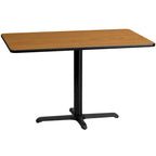 30 x 48 Rectangular Laminate Table Top w/ 23.5 x 29.5 Table Height Base - 30W x 48D x 31.125H