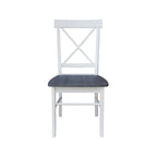 42 in. Drop Leaf Table with 4 Cross Back Dining Chairs - 5 Piece Set