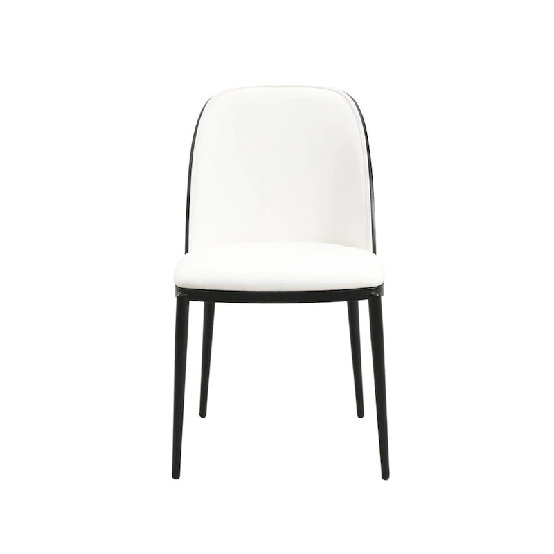 Dining Chair with Upholstered Seat Side Chair with MDF Wood Frame in Steel Set of 4