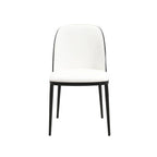 Dining Chair with Upholstered Seat Side Chair with MDF Wood Frame in Steel Set of 4