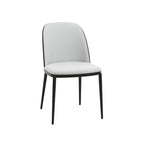 Dining Chair with Upholstered Seat Side Chair with MDF Wood Frame in Steel Set of 4