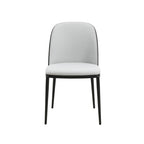 Dining Chair with Upholstered Seat Side Chair with MDF Wood Frame in Steel Set of 4