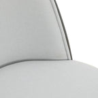 Dining Chair with Upholstered Seat Side Chair with MDF Wood Frame in Steel Set of 4
