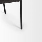 Chaise de salle à manger Brently avec tissu bouclé crème et pieds en métal noir mat