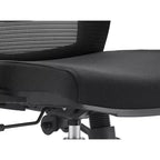 Chaise de bureau ergonomique en maille LeisureMod Adorit - Accoudoirs et soutien lombaire réglables - Chaise d'ordinateur pivotante à dossier moyen