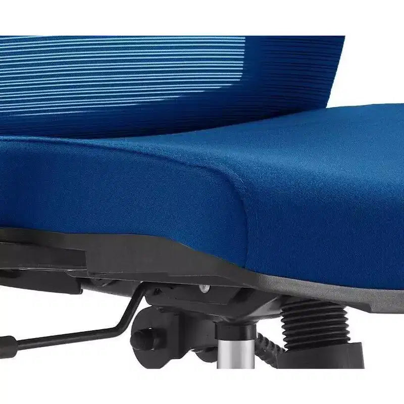 Chaise de bureau ergonomique en maille LeisureMod Adorit - Accoudoirs et soutien lombaire réglables - Chaise d'ordinateur pivotante à dossier moyen