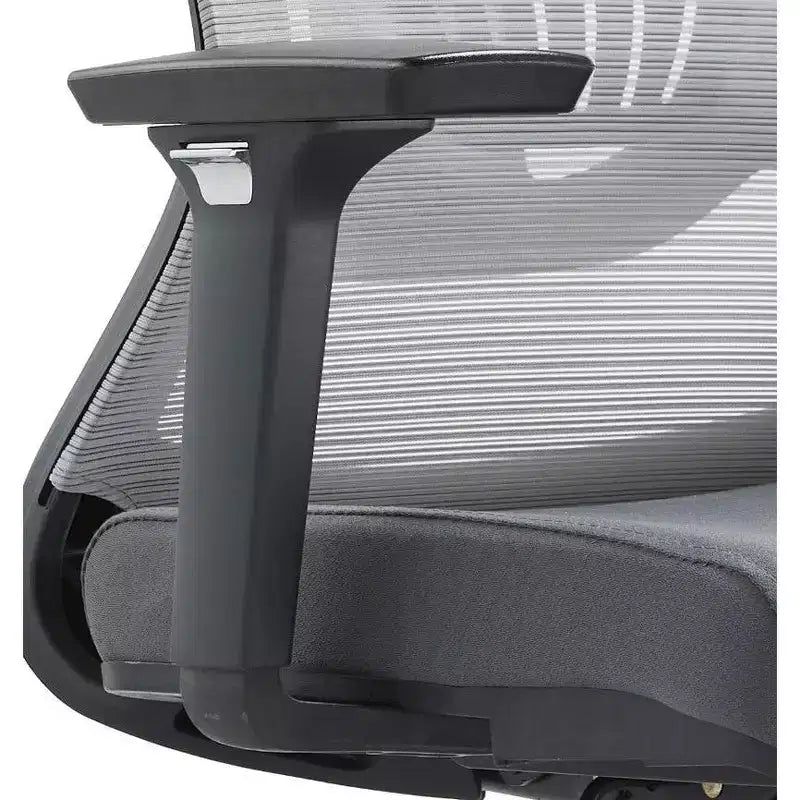 Chaise de bureau ergonomique en maille LeisureMod Adorit - Accoudoirs et soutien lombaire réglables - Chaise d'ordinateur pivotante à dossier moyen