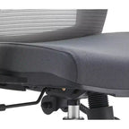 Chaise de bureau ergonomique en maille LeisureMod Adorit - Accoudoirs et soutien lombaire réglables - Chaise d'ordinateur pivotante à dossier moyen