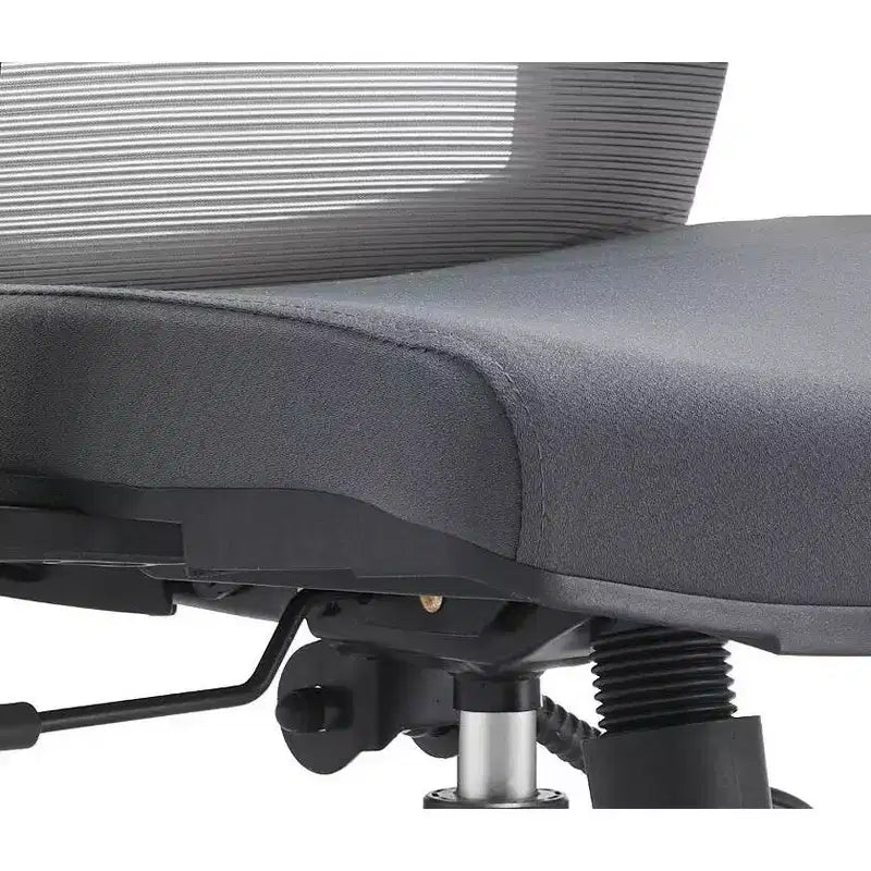 Chaise de bureau ergonomique en maille LeisureMod Adorit - Accoudoirs et soutien lombaire réglables - Chaise d'ordinateur pivotante à dossier moyen