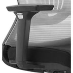 Chaise de bureau ergonomique en maille LeisureMod Adorit - Accoudoirs et soutien lombaire réglables - Chaise d'ordinateur pivotante à dossier moyen