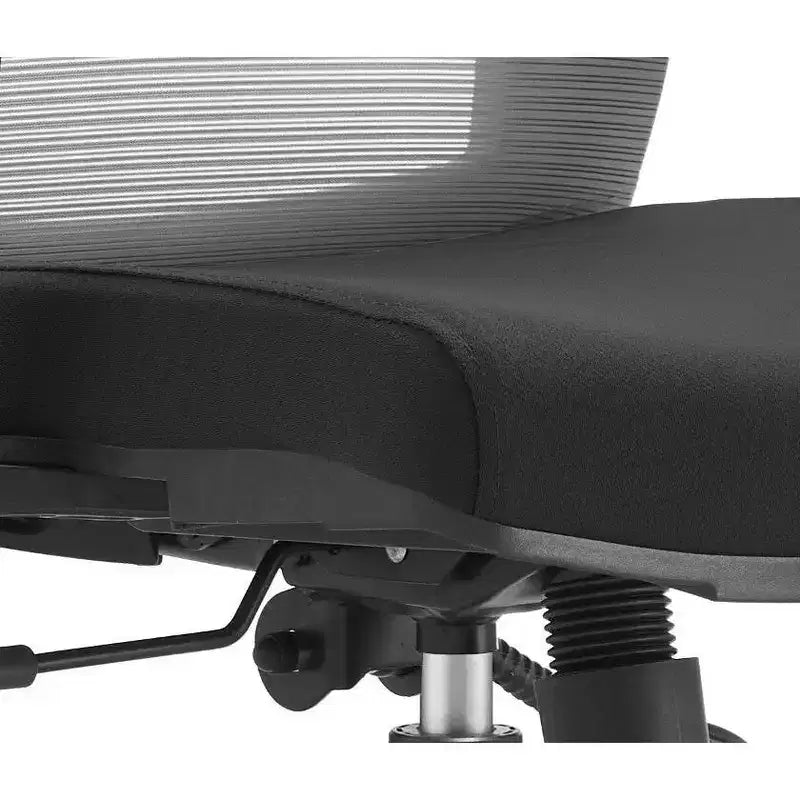 Chaise de bureau ergonomique en maille LeisureMod Adorit - Accoudoirs et soutien lombaire réglables - Chaise d'ordinateur pivotante à dossier moyen