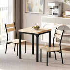 Ensemble de salle à manger 3 pièces HOMCOM avec 2 chaises assorties et design polyvalent pour petits espaces