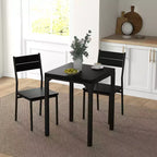 Ensemble de salle à manger 3 pièces HOMCOM avec 2 chaises assorties et design polyvalent pour petits espaces