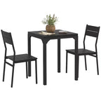 HOMCOM 3 Piece Kitchen Table Dining Set with 2 Matching Chairs & Versatile Design for Small Space