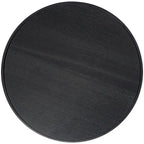 Table d'appoint ou table basse avec cadre géométrique en métal ouvert, 1 étagère, pieds dorés et décor Roche River noir
