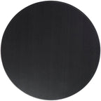 Table d'appoint ou table basse avec cadre géométrique en métal ouvert, 1 étagère, pieds dorés et décor Roche River noir
