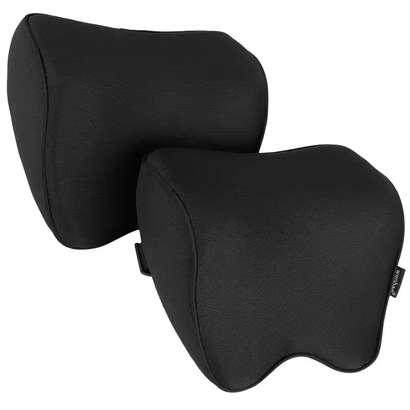 Oreiller d'Appui-Tête Stalwart pour Voiture, Lot de 2, Noir