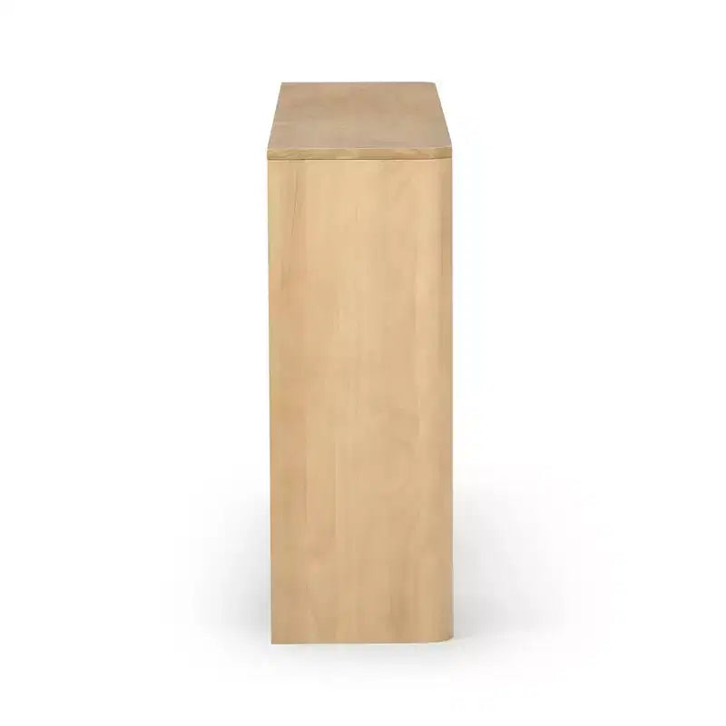Table console Plank+Beam 56 en bois massif, Table de canapé Conture à bords arrondis, Table d'entrée étroite, Tables console pour entrée