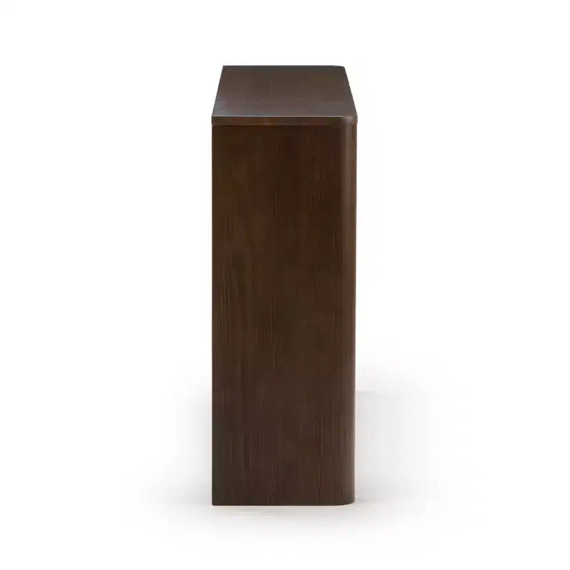 Table console Plank+Beam 56 en bois massif, Table de canapé Conture à bords arrondis, Table d'entrée étroite, Tables console pour entrée