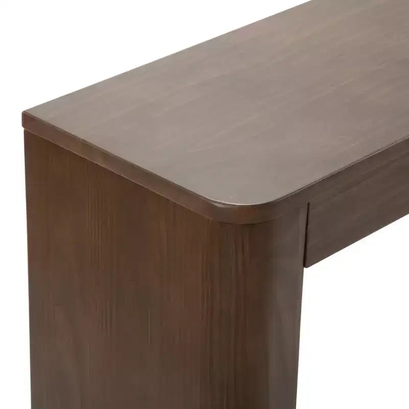 Table console Plank+Beam 56 en bois massif, Table de canapé Conture à bords arrondis, Table d'entrée étroite, Tables console pour entrée