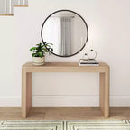 Table console Plank+Beam 56 en bois massif, Table de canapé Conture à bords arrondis, Table d'entrée étroite, Tables console pour entrée