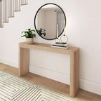 Table console Plank+Beam 56 en bois massif, Table de canapé Conture à bords arrondis, Table d'entrée étroite, Tables console pour entrée
